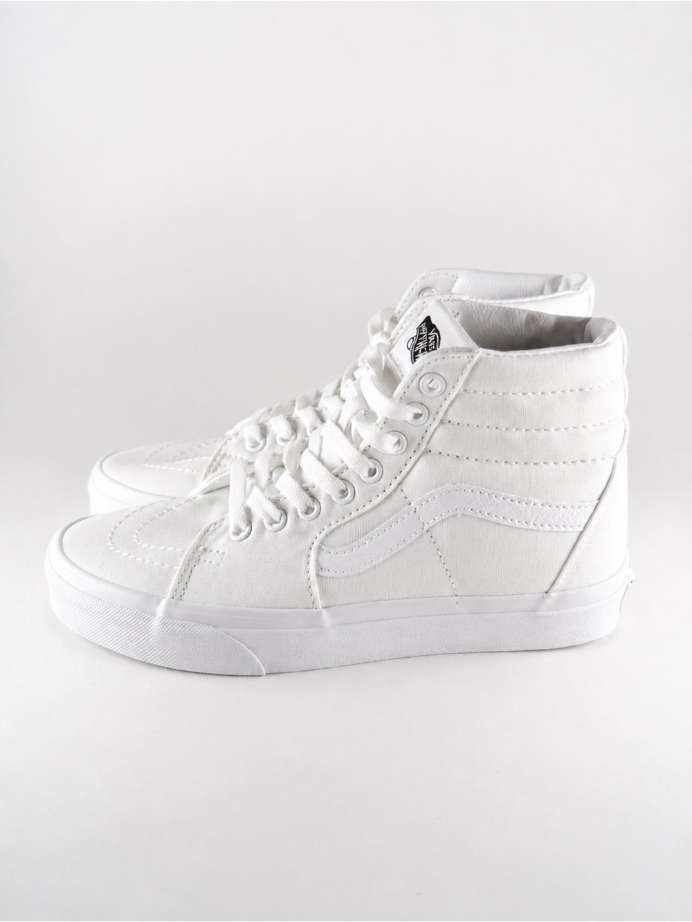 Size 7.5W- Vans Sk8-Hi Classic Canvas High Top Sneakers in White